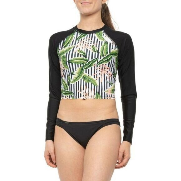 Body Glove Samoa Let It Be Crop Rash Guard XL NWT - Picture 1 of 3